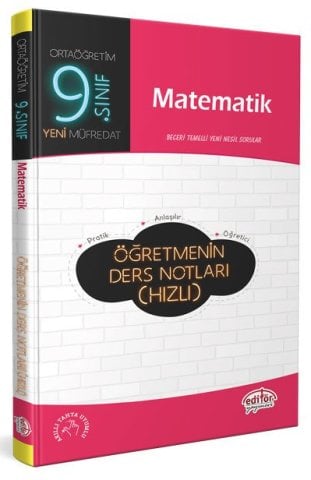 Editör Yayınları 9. Sınıf Matematik Öğretmenin Ders Notları (Hızlı)