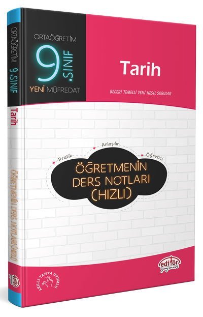 Editör Yayınları 9. Sınıf Tarih Öğretmenin Ders Notları (Hızlı)