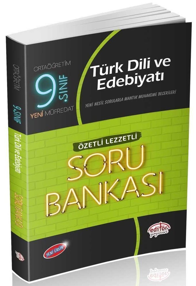 Editör Yayınları 9. Sınıf Türk Dili ve Edebiyatı Özetli Lezzetli Soru Bankası