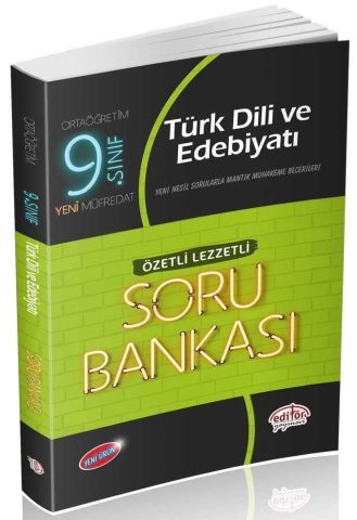 Editör Yayınları 9. Sınıf Türk Dili ve Edebiyatı Özetli Lezzetli Soru Bankası