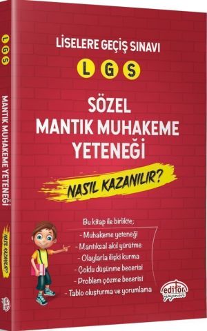 Editör Yayınları LGS Sözel Mantık Muhakeme Yeteneği Nasıl Kazanılır