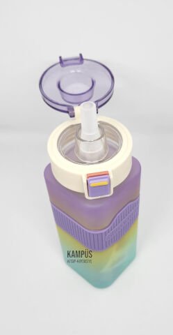 Taros Quokka Mor-Yeşil 550ML Çift Başlık Matara
