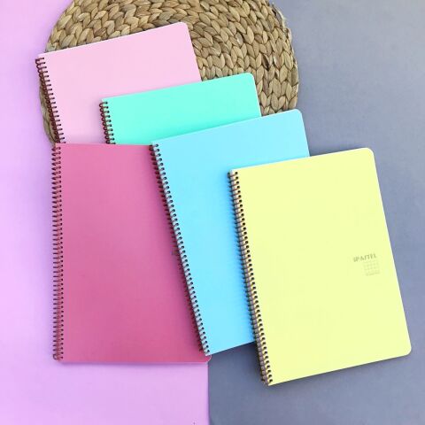 Keskin Color Pastel A4 2 Adet 100 Yaprak Çizgili+2 Adet 100 Yaprak Kareli Spiralli Defterr