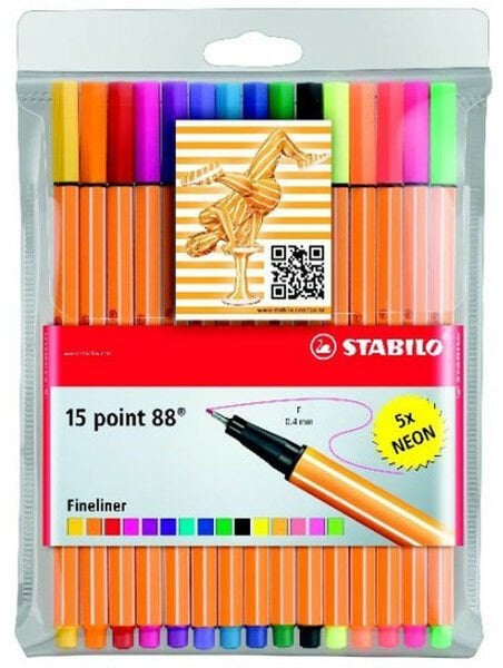 Stabilo Point 88 Askılı Paket 15 Renk (Neon) 8815-1
