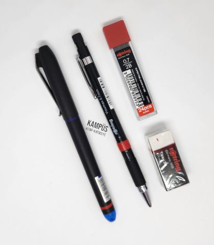 Rotring Visumax 0.7mm+Mavi Rollerball+Uç+Silgi Seti