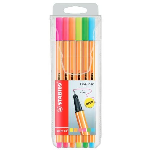 Stabilo Point 88 Keçe Uçlu Kalem Neon 6 Renk