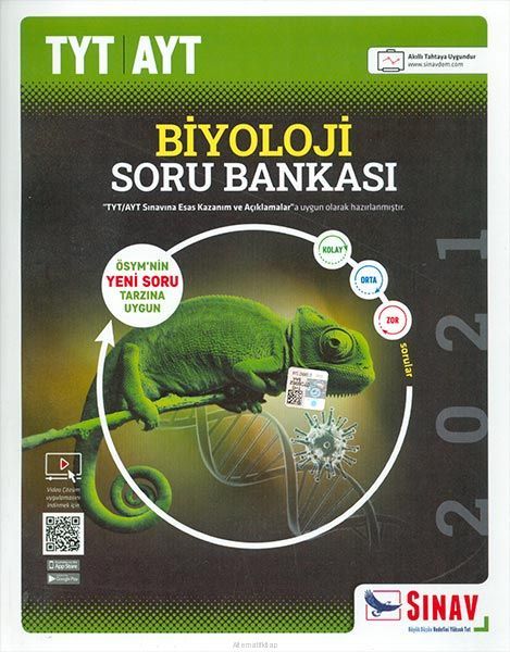 Sınav Yayınları Tyt Ayt Biyoloji Soru Bankası