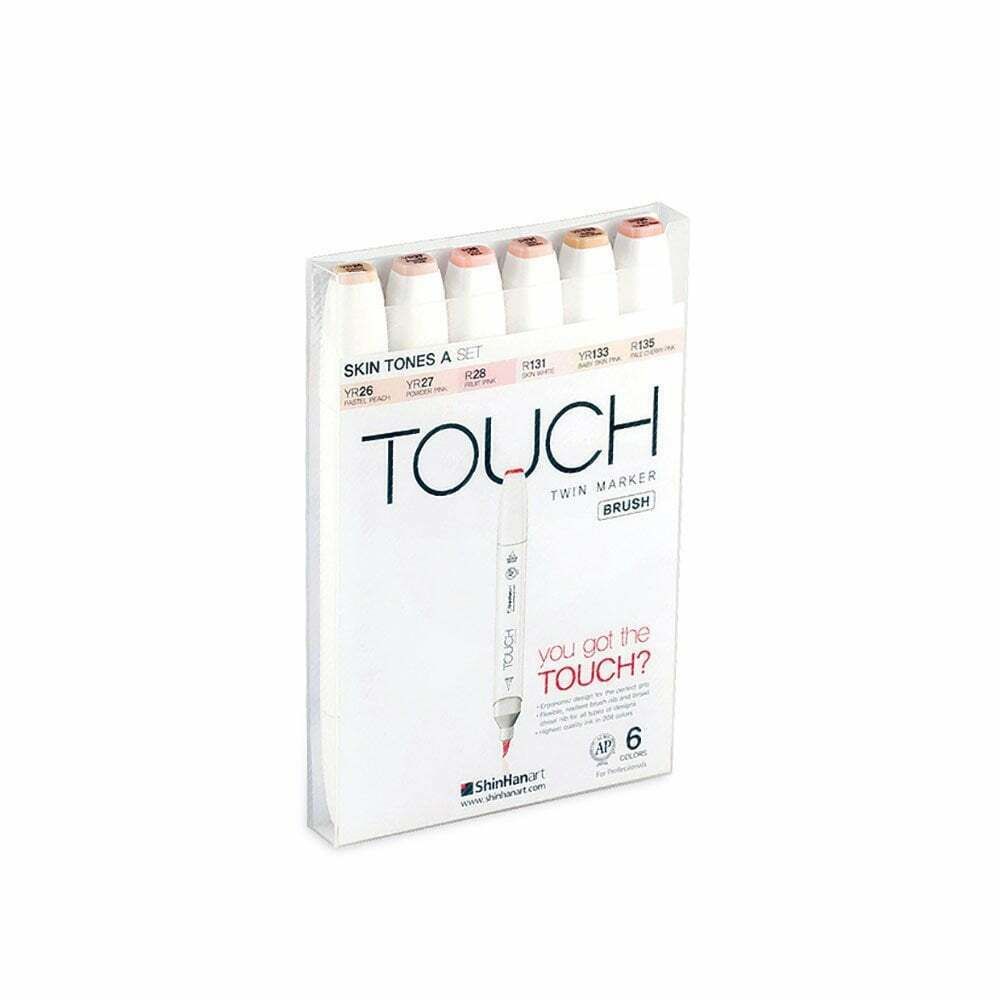 Touch Twin Brush Marker 6'lı Set Ten Rengi