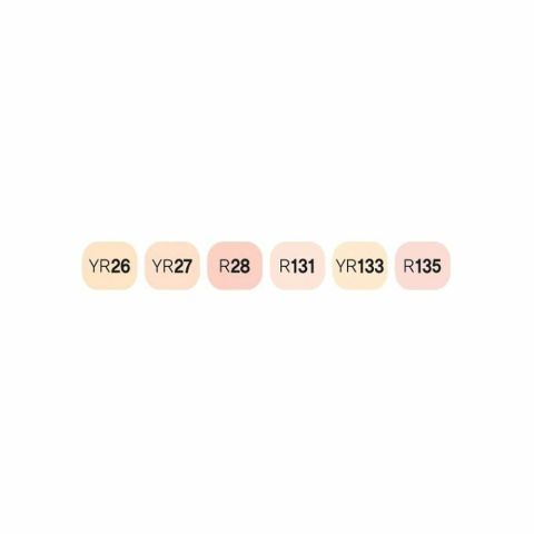 Touch Twin Brush Marker 6'lı Set Ten Rengi