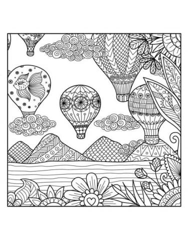 Manan Yayınları - Yetişkinler İçin Manzara ve Desenler Mandala Boyama Kitabı 2