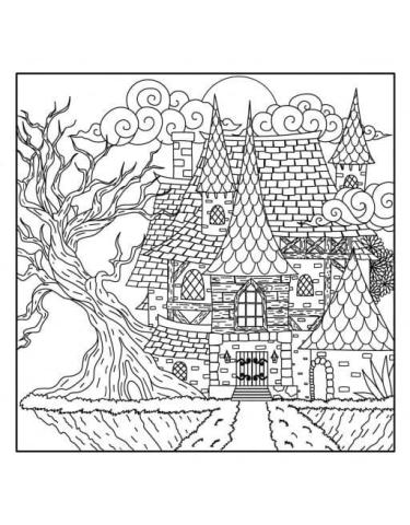 Manan Yayınları - Yetişkinler İçin Manzara ve Desenler Mandala Boyama Kitabı 2