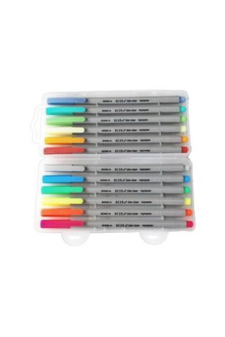Hexa Slim Liner Fosforlu Kalem 12'li Set