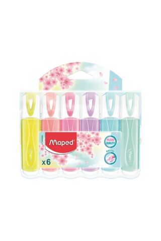 Maped Fosforlu Kalem Pastel Renk 6'lı Set