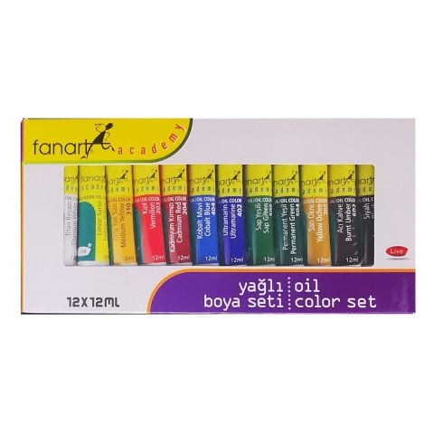 Academy Yağlı Boya Seti 12x12ml