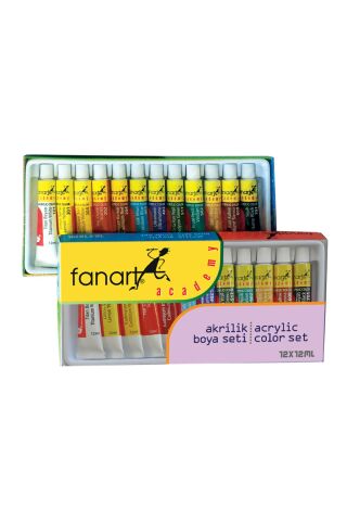Academy Akrilik Boya Seti 12 Renk X 12 Ml