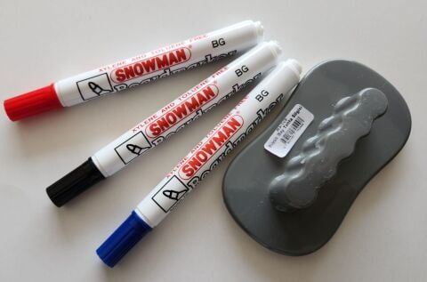 Snowman Tahta Kalemi 3 Renk + Tahta Silgisi