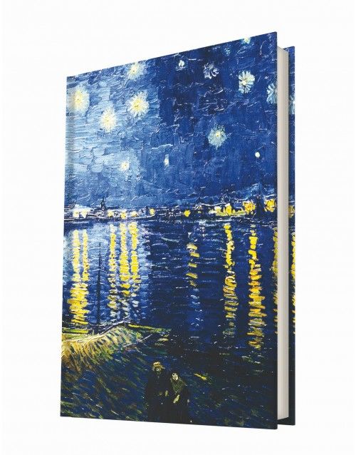 Deffter Art Of World Van Gogh-2 Starry Night Over The Rhone 96 Yaprak Çizgisiz Sert Kapak Defter