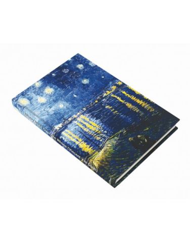 Deffter Art Of World Van Gogh-2 Starry Night Over The Rhone 96 Yaprak Çizgisiz Sert Kapak Defter