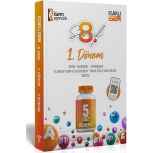 İSEM Yayıncılık 2021 LGS Farklı 8. Sınıf 1. Dönem Tüm Dersler Tamamı Çözümlü 5 Deneme