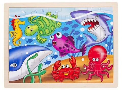 Bu-Bu Ahşap Puzzle 12 Parçalı 40x30x08cm 00116