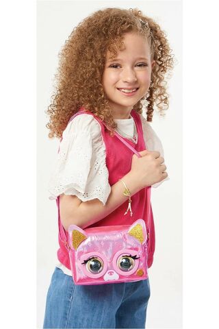 Purse Pets Fransız Bulldog Etkileşimli Göz Parlayan Hayvan Figürlü Çanta Pembe 6065582