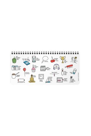Planner Spiralli 13x27 Cm Hisli Şeyler-zirvedeyim Canım Duymuyorum