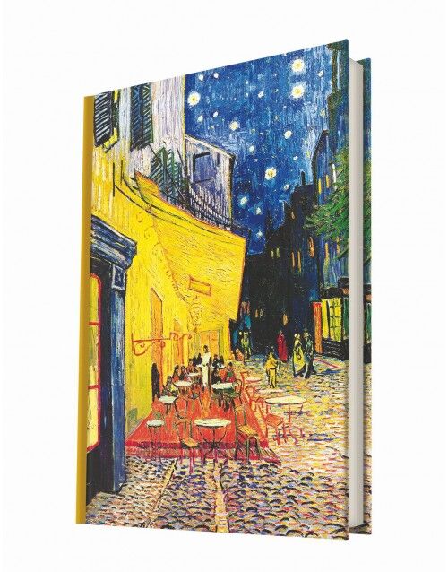 Deffter Art Of World Van Gogh Café Terrace at Night 96 Yaprak Çizgisiz Sert Kapak Defter