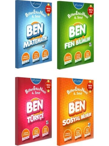 Bilfen Yayınları 4.sınıf Ben Matematik,fen,sosyal,türkçe 4'lü Set