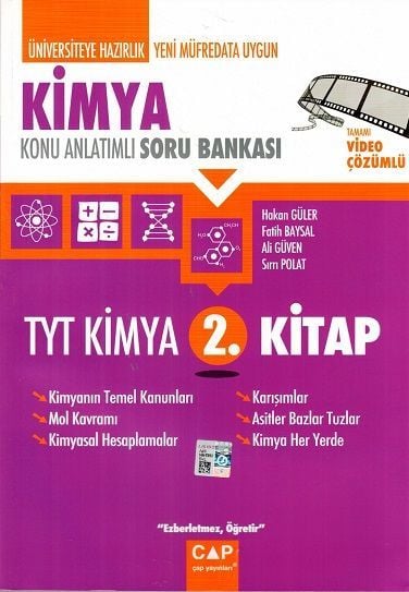 Çap TYT Kimya 2. Kitap Konu Anlatımlı Soru Bankası