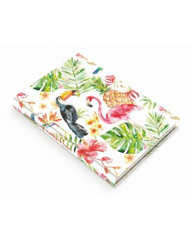 Deffter Flamingo Tucan 96 Yaprak Çizgili Sert Kapak Defter