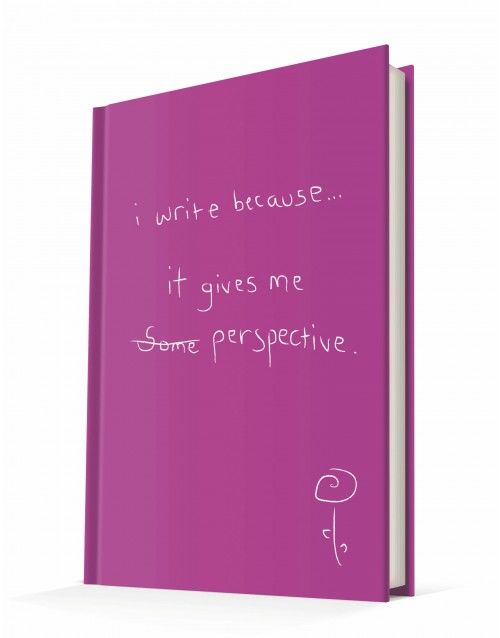 Deffter I write Because İt Gives Me Perspective 96 Yaprak Çizgili Sert Kapak Defter