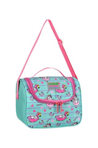 Lisanslı Çizgili Mint Yeşili Unicorn Beslenme Çantası