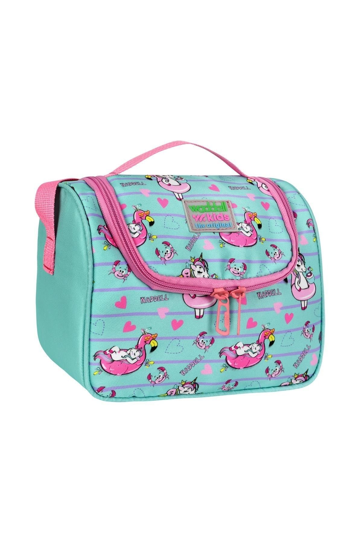 Lisanslı Çizgili Mint Yeşili Unicorn Beslenme Çantası