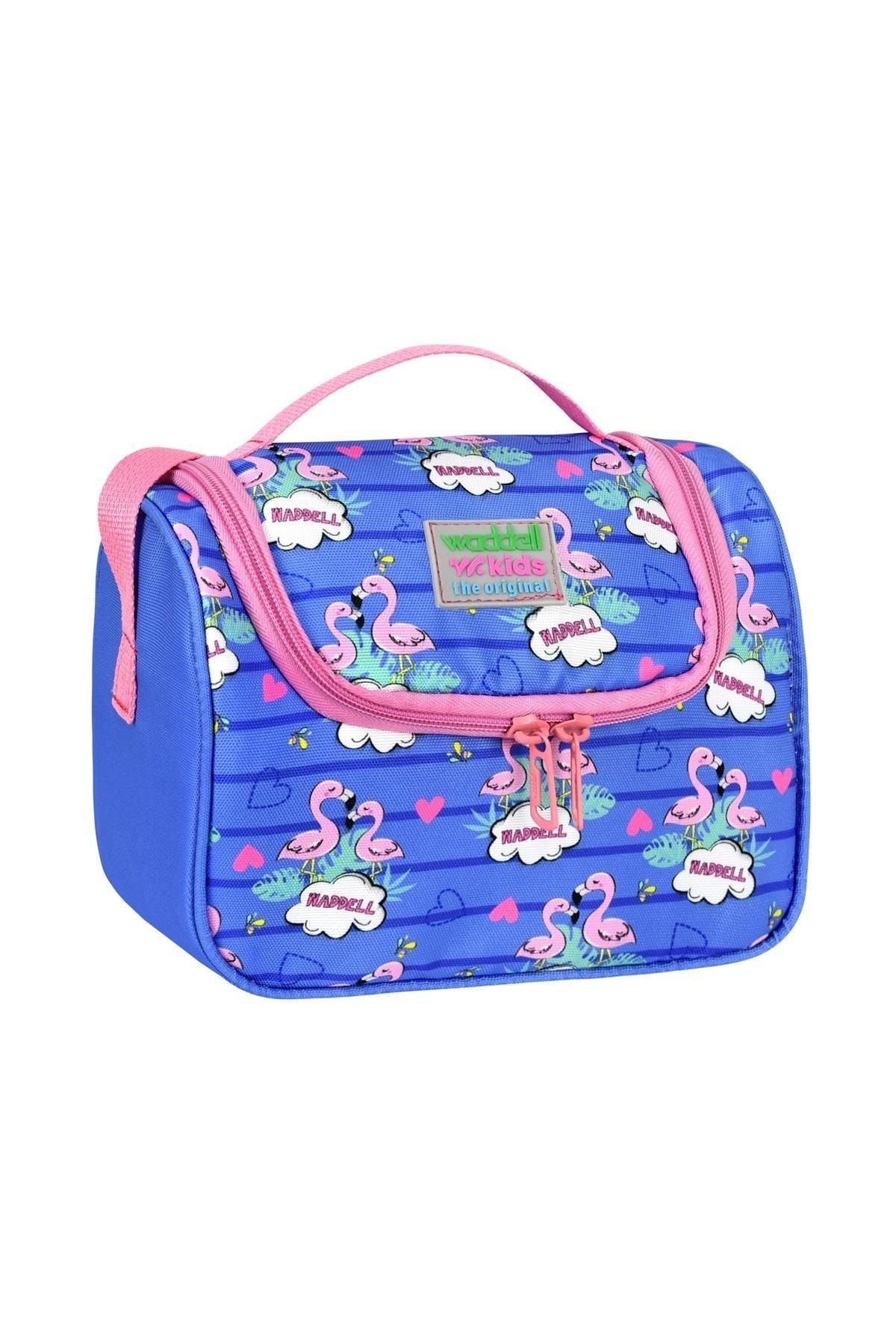 Lisanslı Çizgili Flamingo Desenli Beslenme Çantası