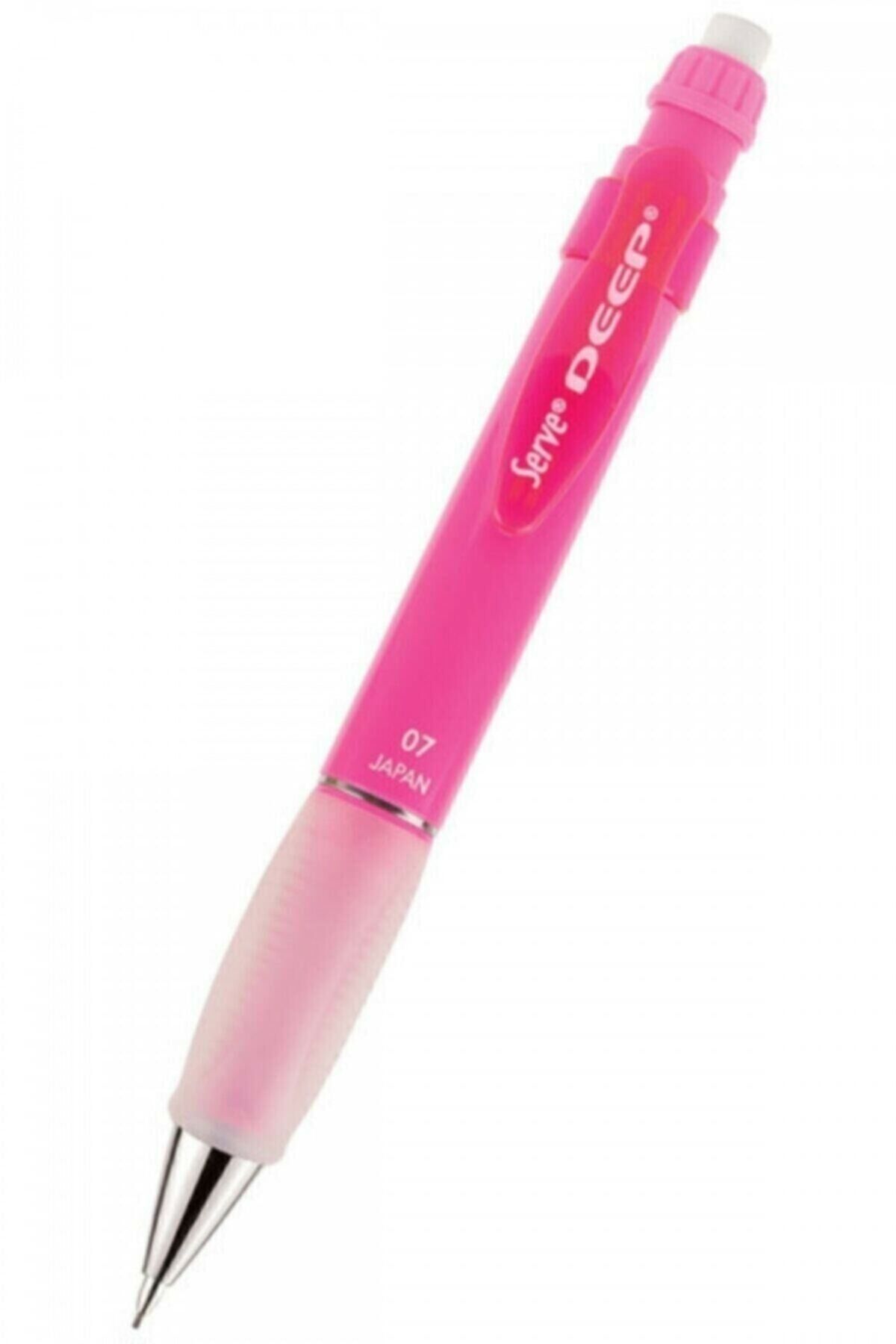 Deep 0.7 Mm. Mekanik Kurşun Kalem Fosforlu Pembe