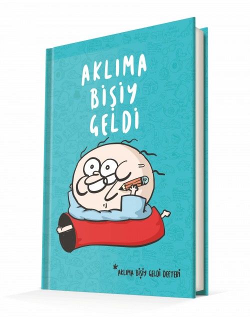 Deffter Uykusuz Aklıma Bişiy Geldi 96 Yaprak Çizgili Sert Kapak Defter