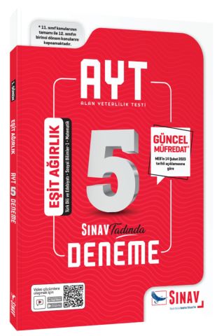 Sınav 8. Sınıf  AYT Eşit Ağırlık 5 Deneme