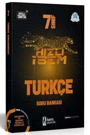İsem Yayınları 7. Sınıf Türkçe Hızlı İsem Soru Bankası