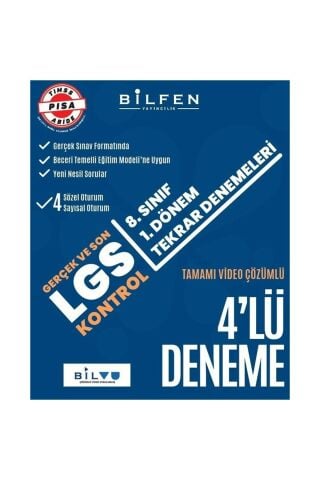 8. Sınıf Lgs Son Kontrol 1.dönem 4'lü Deneme 2023 Baskı