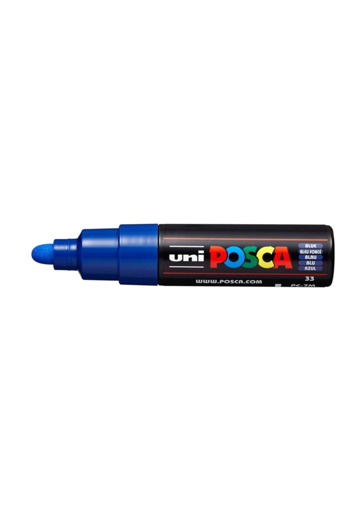 Uniball Posca Mavi 4.5-5.5 Mermi Uçlu Su Bazlı Poster Markörü Pc-7m