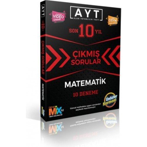 Ünlüler Karması AYT Matematik Çıkmış Soru Karması 10 Deneme Yeni 2022