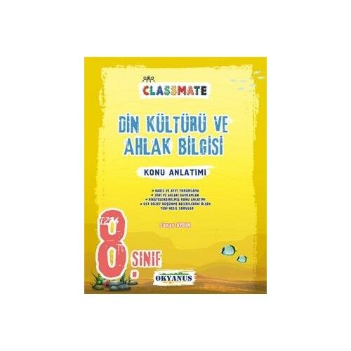 Okyanus Yayınları 8. Sınıf Classmate Din Kültürü ve Ahlak Bilgisi Konu Anlatımı