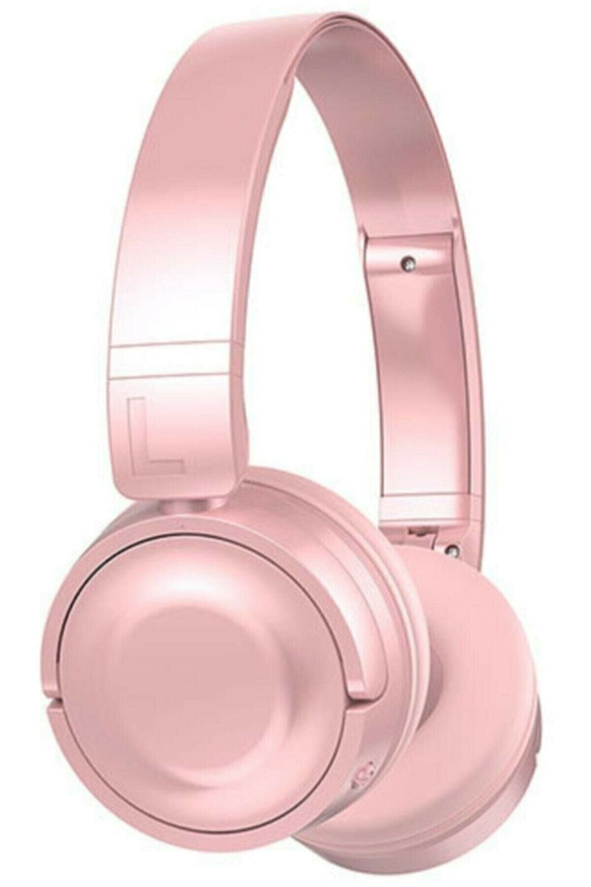 Hy-xbk33 Batty Pembe Tf Kart Özellikli Bluetooth 5.0 Katlanabilir Kulak Üstü Kulaklık