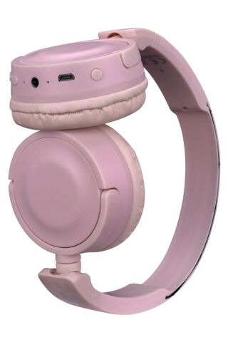 Hy-xbk33 Batty Pembe Tf Kart Özellikli Bluetooth 5.0 Katlanabilir Kulak Üstü Kulaklık