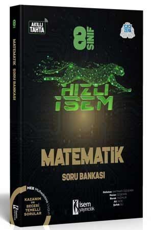 İsem Yayınları 8. Sınıf Matematik Hızlı İsem Soru Bankası