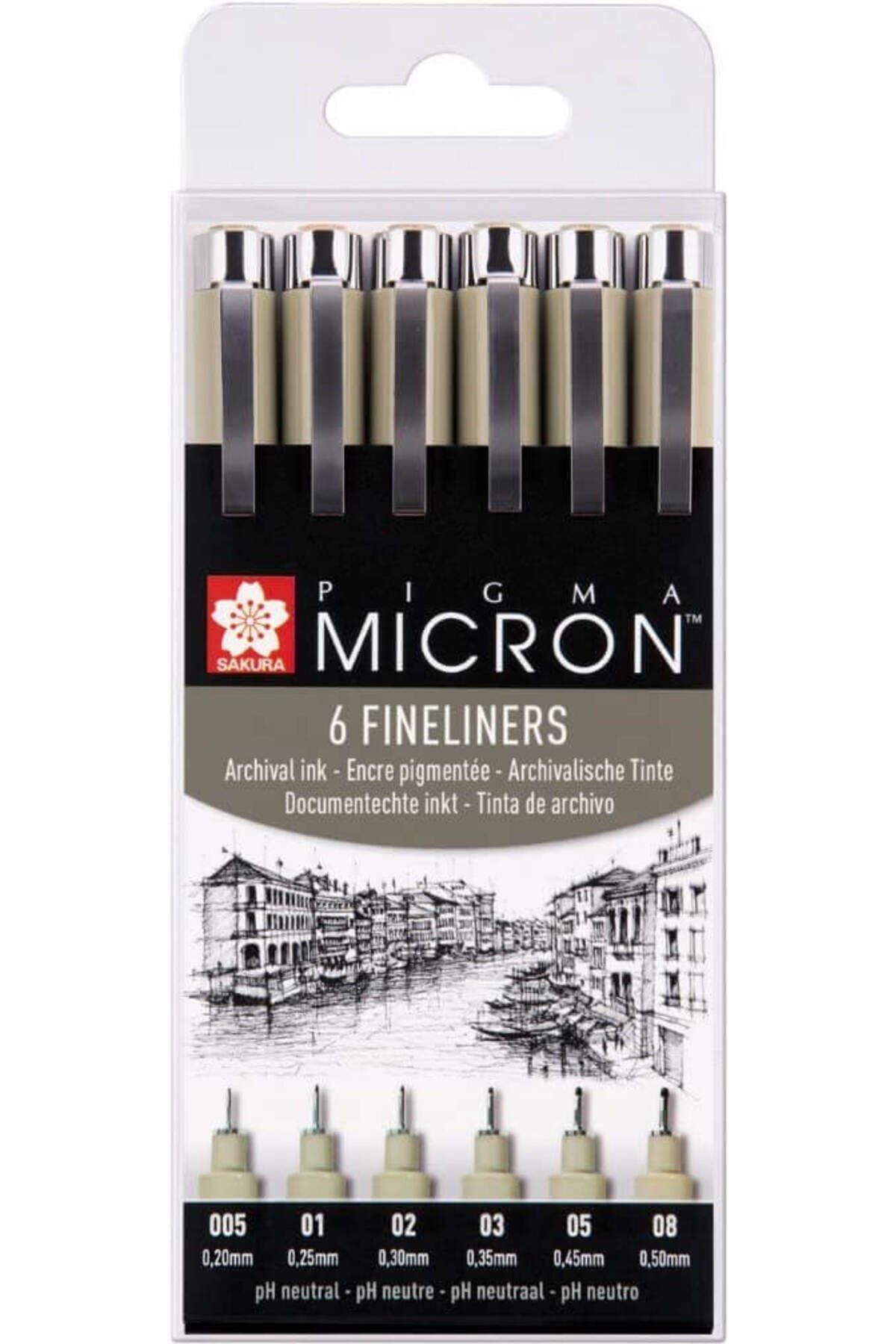 Pıgma Mıcron Siyah Set 6'lı