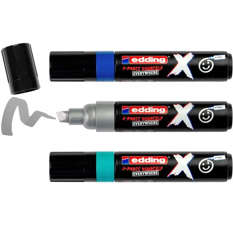 Edding E-6900 Multimaker Çok Yönlü Akrilik Boya Seti Kesik Uçlu Markör 2-10 mm Ocean