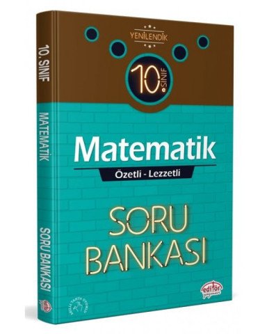 Editör Yayınevi 10. Sınıf Matematik Özetli Lezzetli Soru Bankası