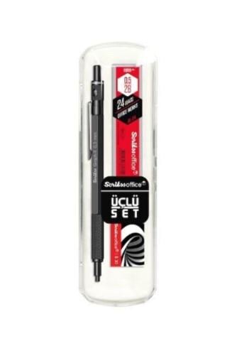 Mat Siyah Graph-x Versatil Kalem Set 0.5 mm 3'lü