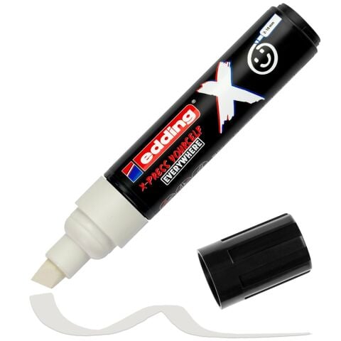 Edding E-6900 Multimaker Çok Yönlü Akrilik Boya Seti Kesik Uçlu Markör 2-10 mm Black & White